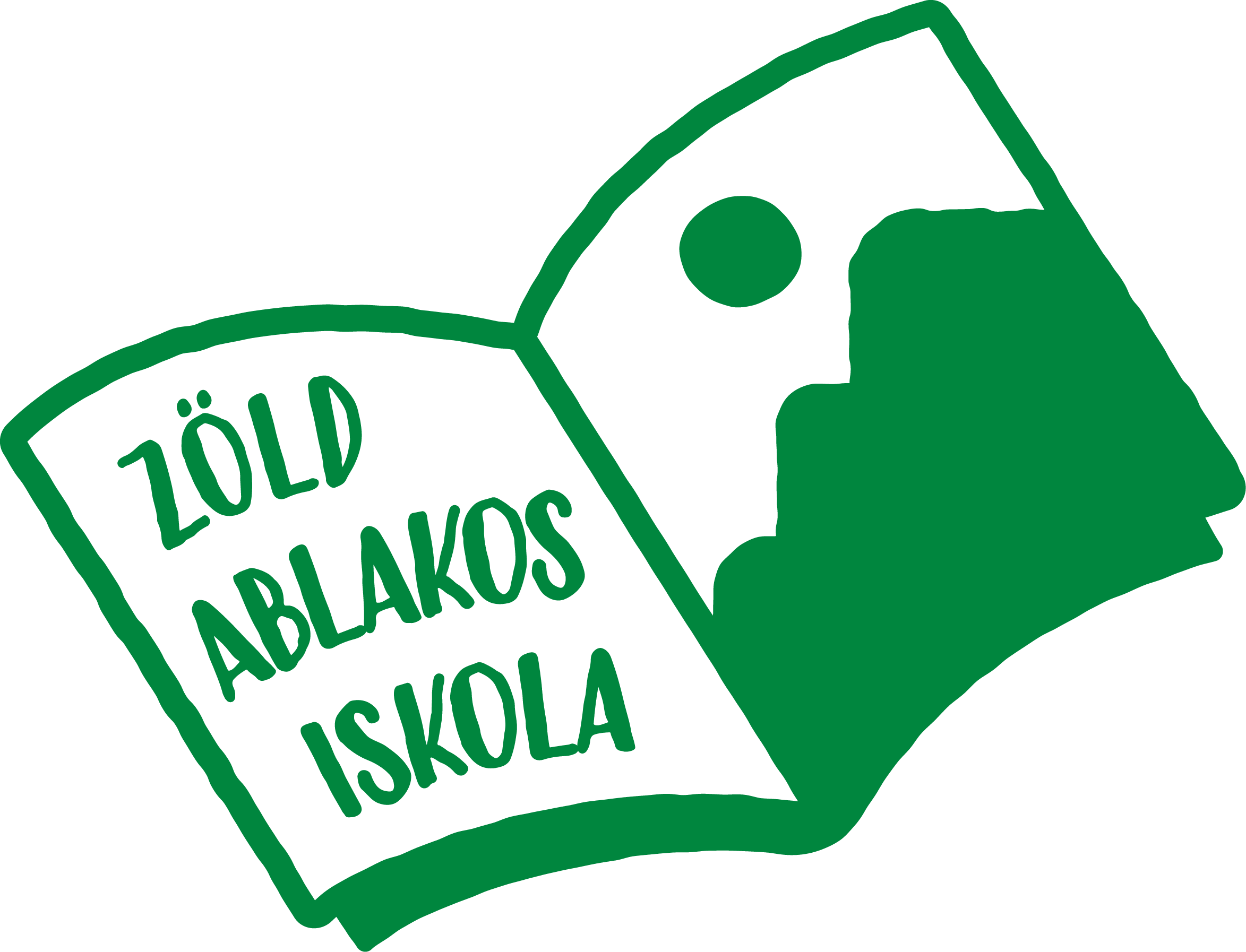 Zöld Ablakos Iskola Logó